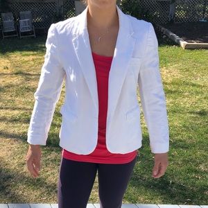Madewell white cotton/linen blazer